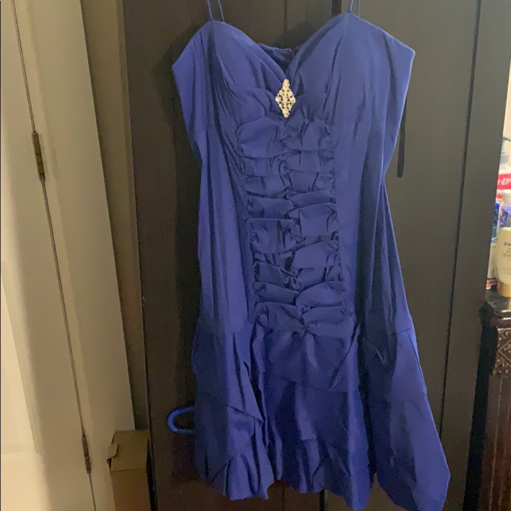 Royal blue cocktail dress